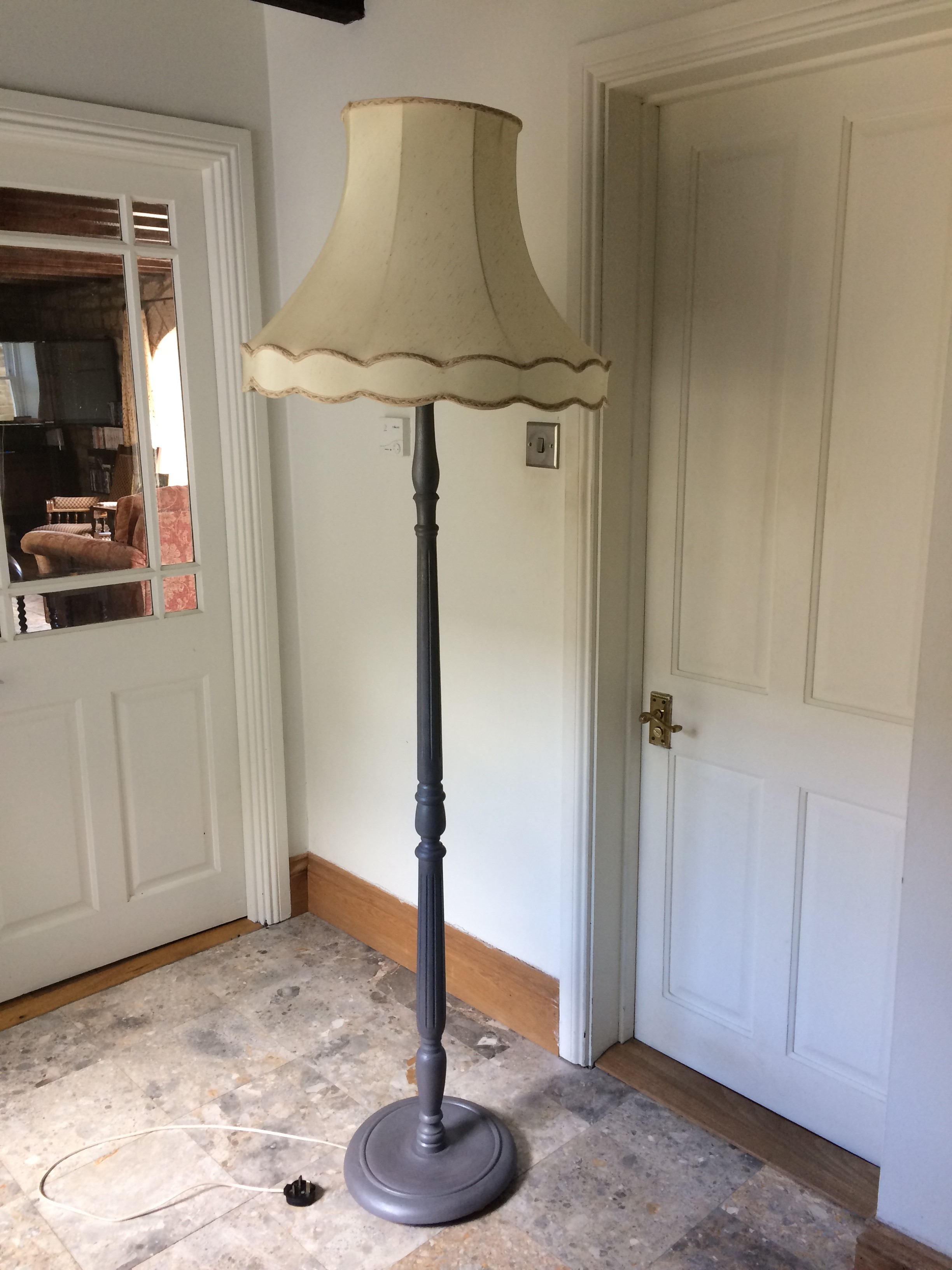 Grey Standard Lamp