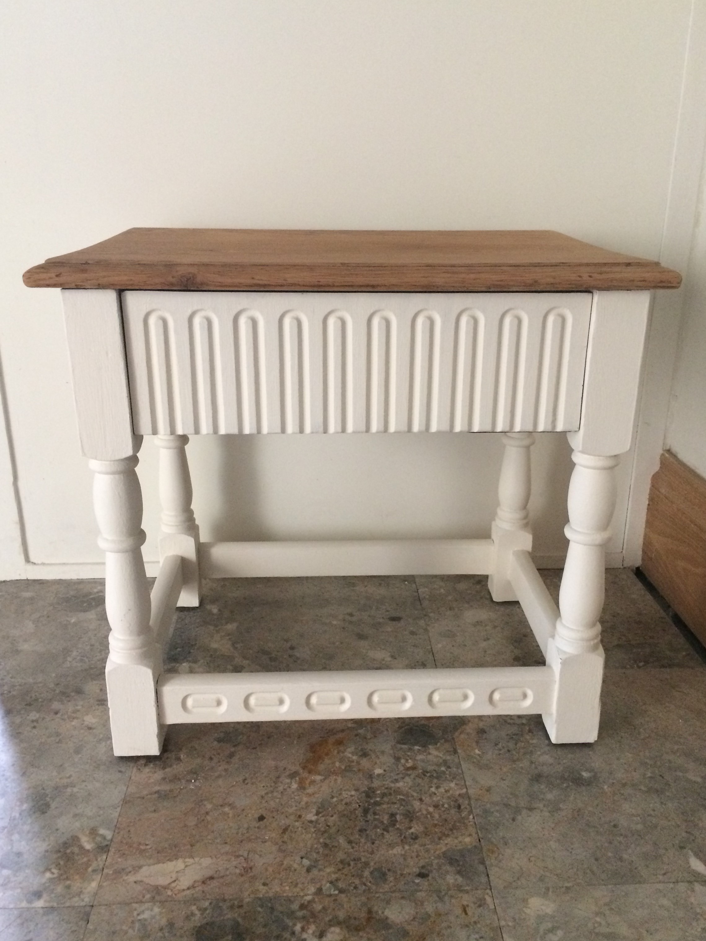 Corner Table with Drawer